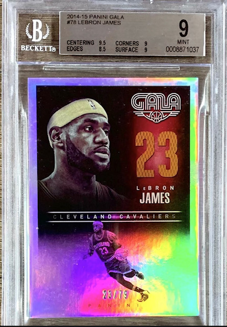 Photo of a 2014-15 Lebron James Panini Gala Card