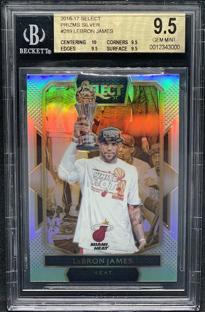 Photo of a 2016 Lebron James Select Silver Prizm Card