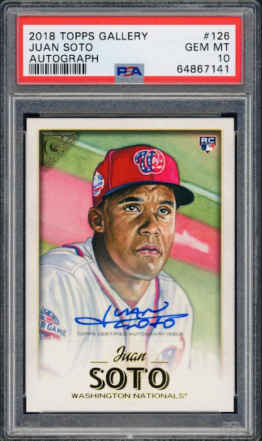 Photo of a 2018 Juan Soto Topps Gallery Rookie Card