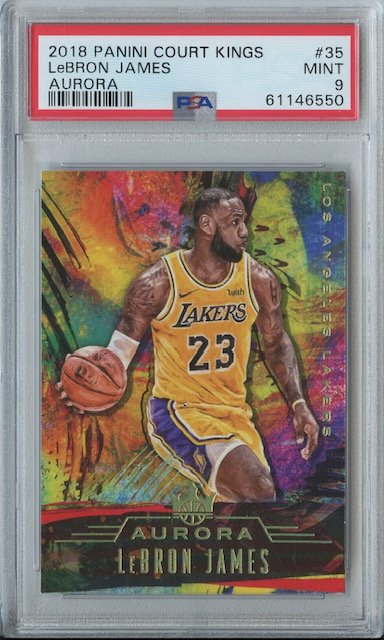 Photo of a 2018 Lebron James Court Kings Aurora Card