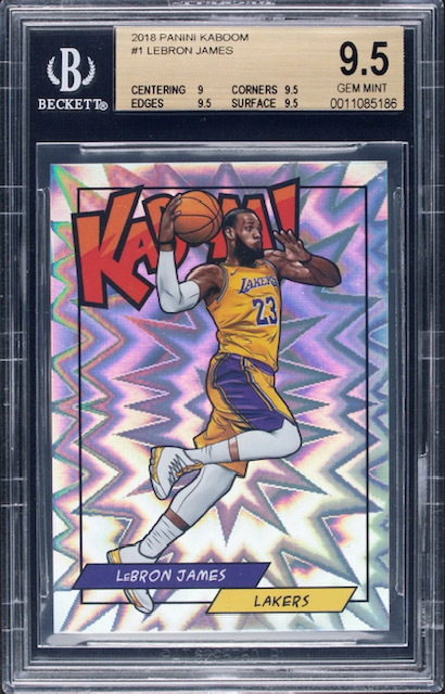Photo of a 2018 Lebron James Kaboom Card