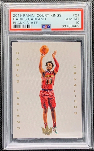 2019-20 Darius Garland Court Kings Blank Slate Rookie Card Photo of a 2019-20 Darius Garland Court Kings Blank Slate Rookie Card