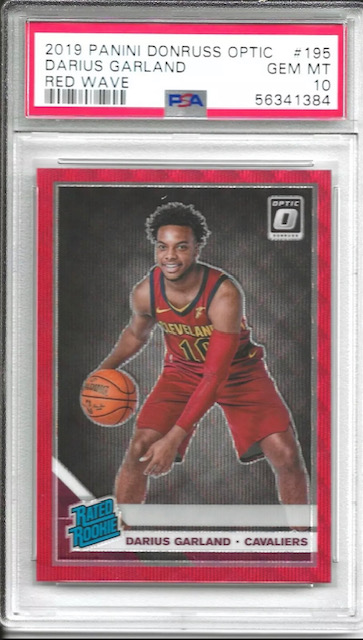 2019-20 Darius Garland Donruss Optic Red Rookie Card Photo of a 2019-20 Darius Garland Donruss Optic Red Rookie Card