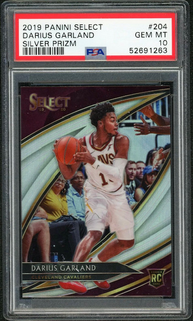 2019-20 Darius Garland Select Courtside SIlver Rookie Card Photo of a 2019-20 Darius Garland Select Courtside SIlver Rookie Card