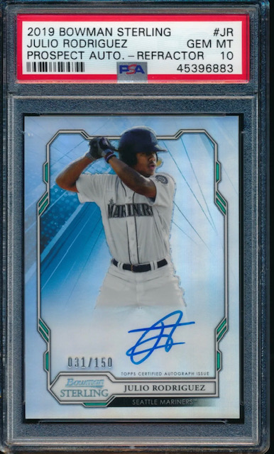 Photo of a 2019 Julio Rodriguez Bowman Sterling Rookie Card