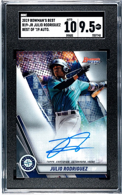 Photo of a 2019 Julio Rodriguez Bowman's Best Rookie Card