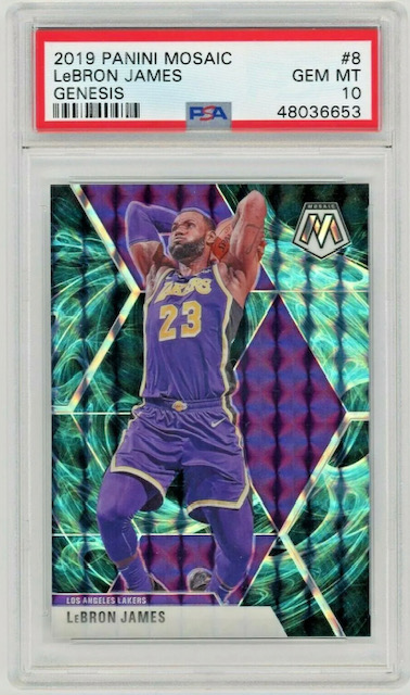 Photo of a 2019 Lebron James Mosaic Genesis Card