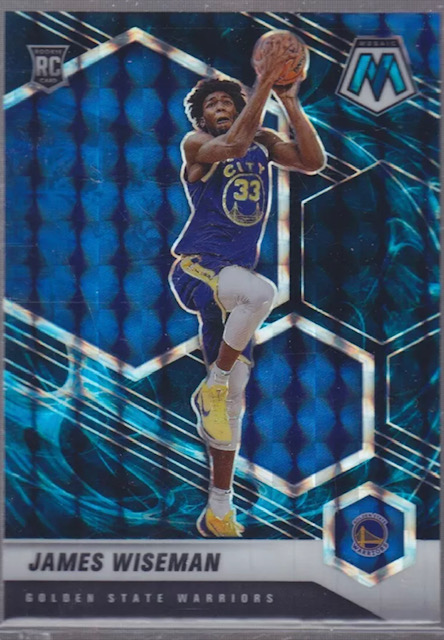 Photo of a 2020-21 James Wiseman Mosaic Genesis Rookie Card