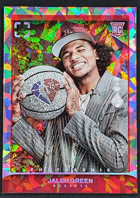Photo of a 2021 Jalen Green Photogenic Diamond 75th Anniversary Rookie Card