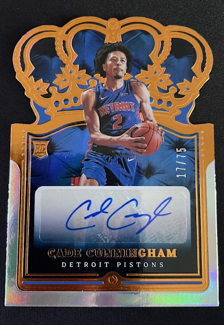Photo of a 2021 Cade Cunningham Crown Royale Rookie Card
