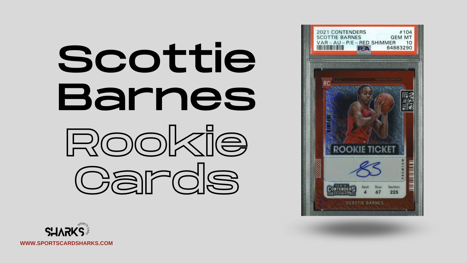 Best Scottie Barnes Rookie Cards Featured image for the Best Scottie Barnes Rookie Cards blog post on Sports Card Sharks